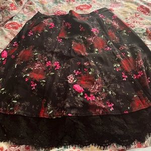 Torrid brand midi length floral skirt size 2